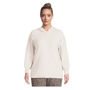 Terra & Sky Plus Size Cream Raglan Hoodie Sweater 3X